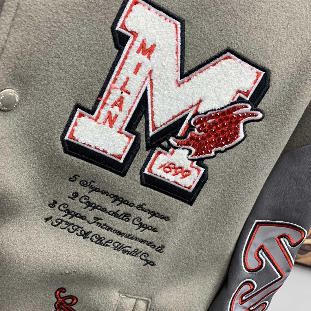 Off White C/O Ac Milan Logo Varsity - DopestKickz