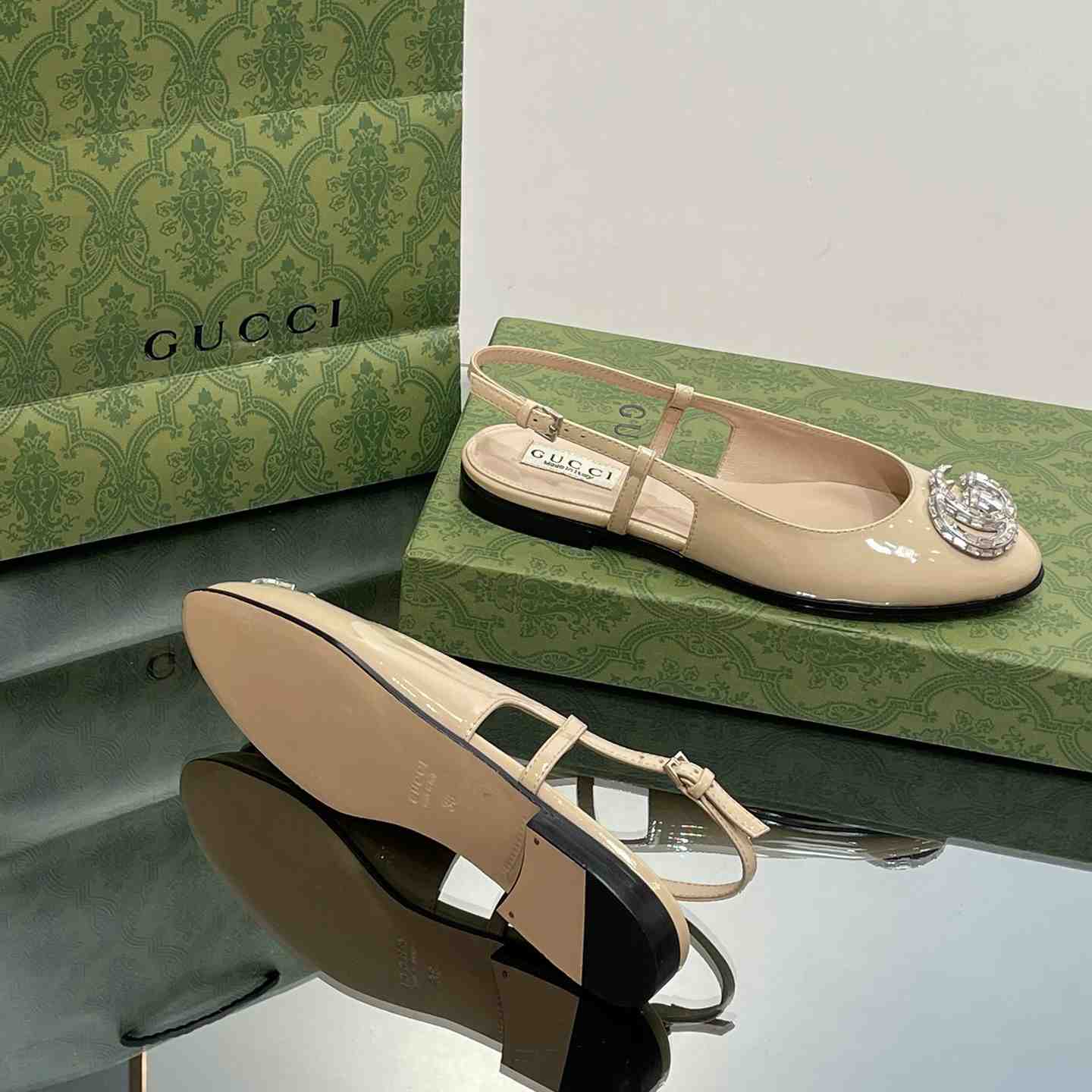 Gucci Women's Ballerina With Double G - DopestKickz
