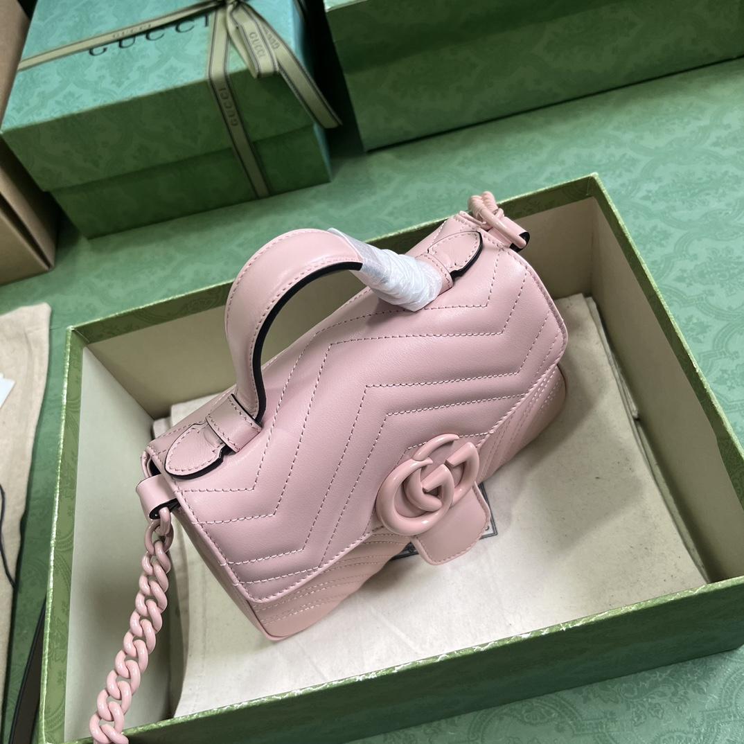Gucci GG Marmont Mini Top Handle Bag(21-15.5-8cm) - DopestKickz