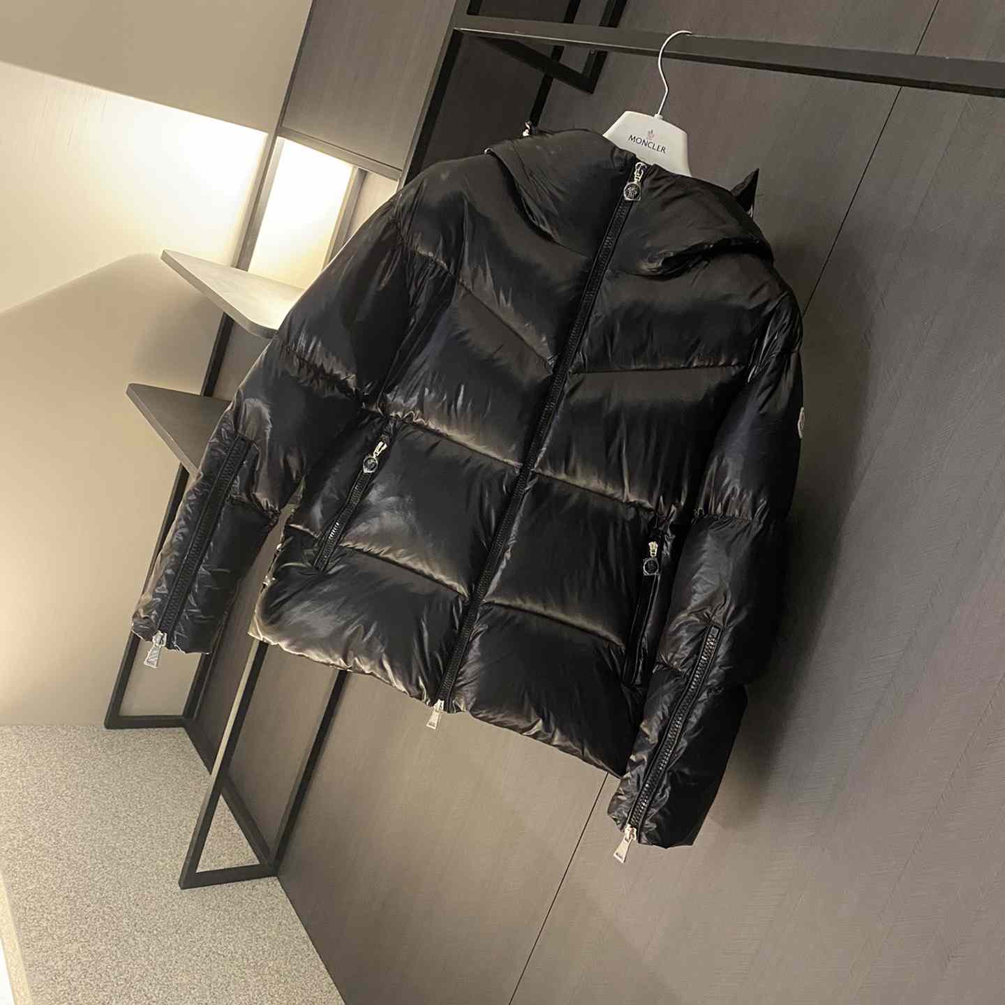 Moncler Huppe Short Down Jacket - DopestKickz