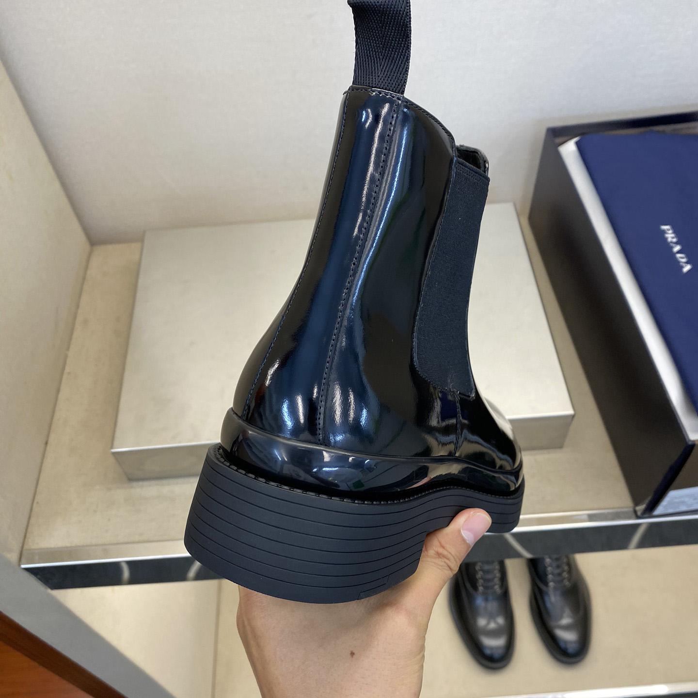 Prada Brushed Leather Chelsea Boots - DopestKickz