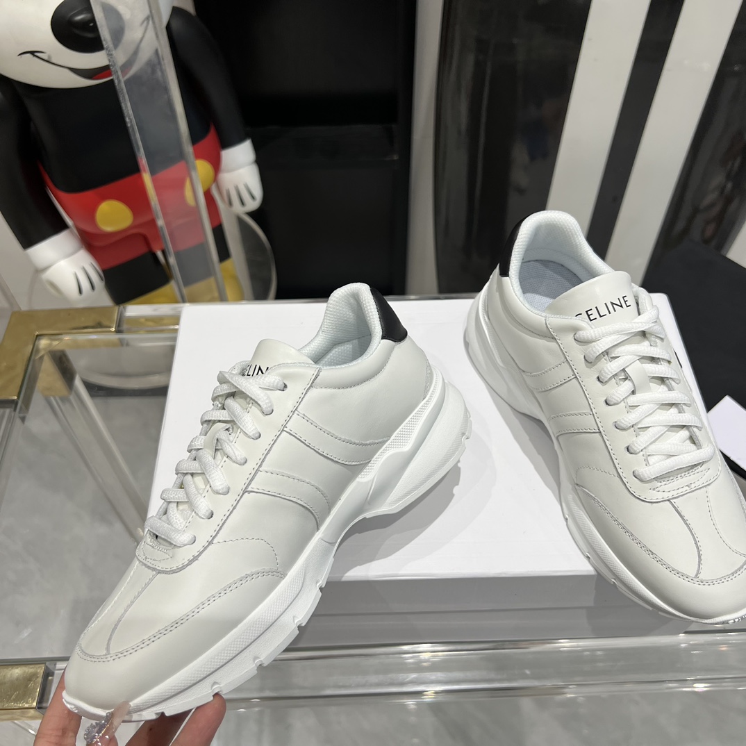 Celine Runner CR-02 Low Lace-up Sneaker In Calfskin - DopestKickz