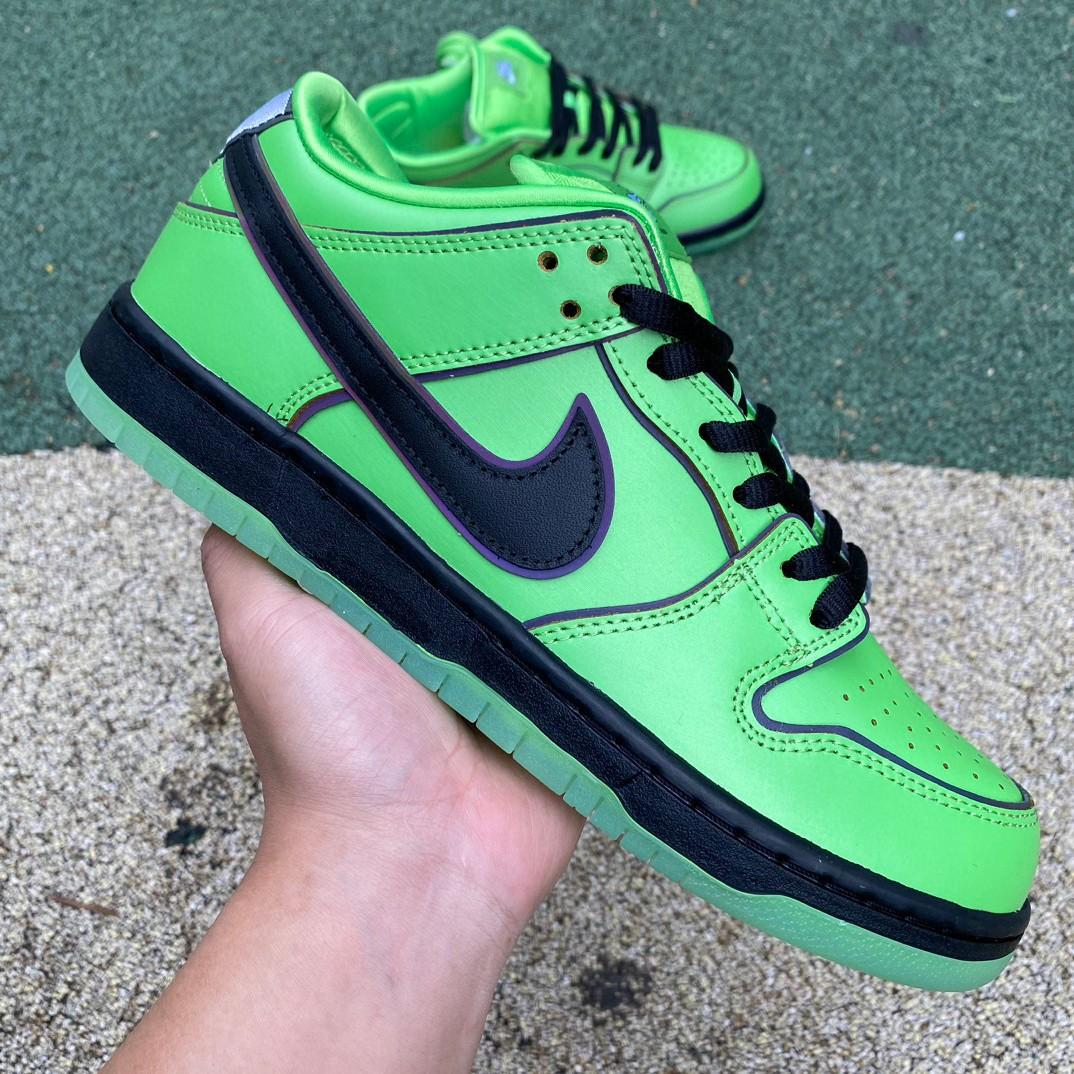 The Powerpuff Girls x Nike SB Dunk Low “Buttercup”Sneaker    FZ8319 300 - DopestKickz