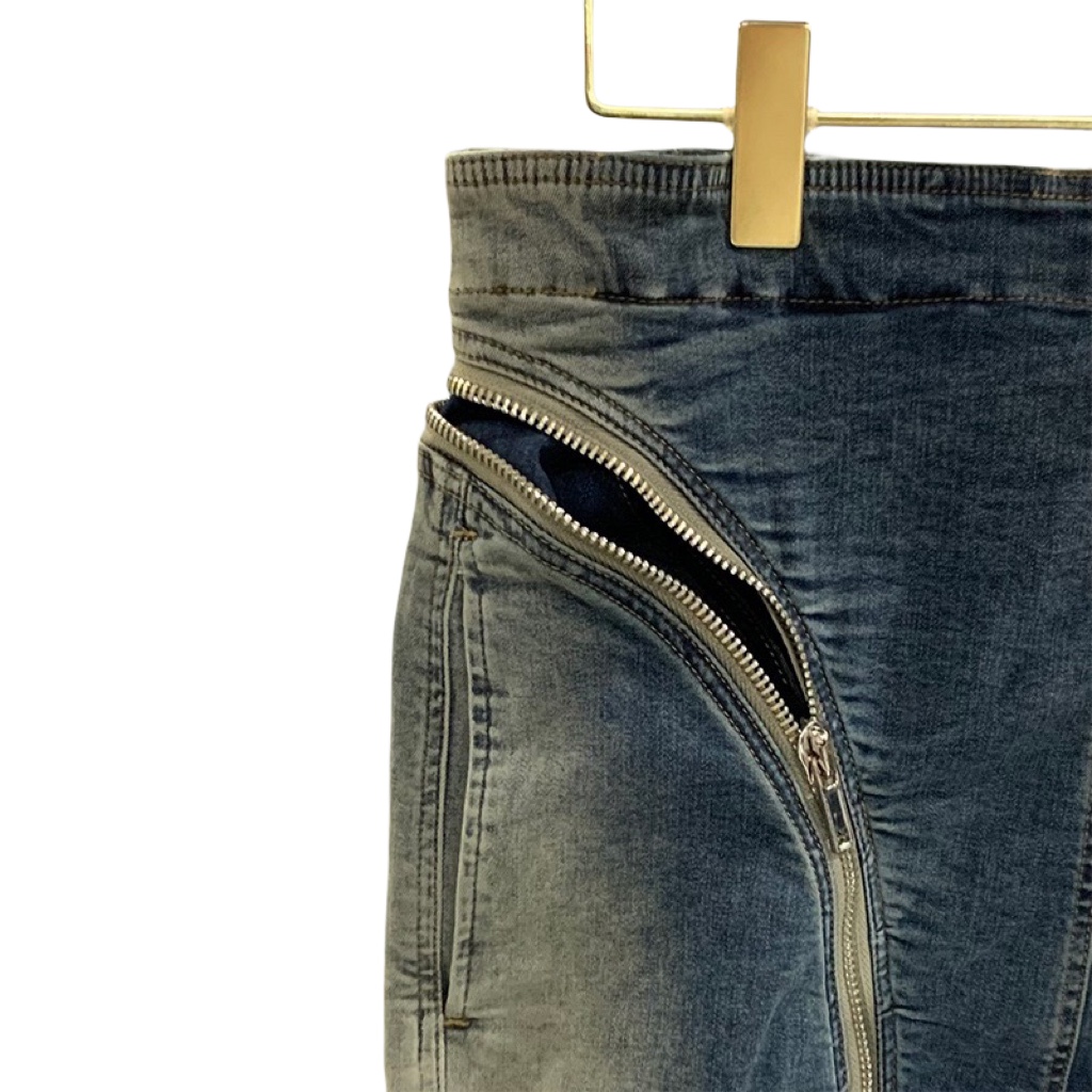 Rick Owens Drkshdw Aircut Washed Denim Shorts - DopestKickz
