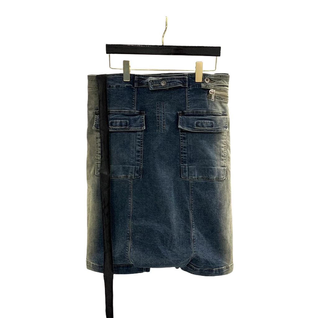 Rick Owens Drkshdw Aircut Washed Denim Shorts - DopestKickz