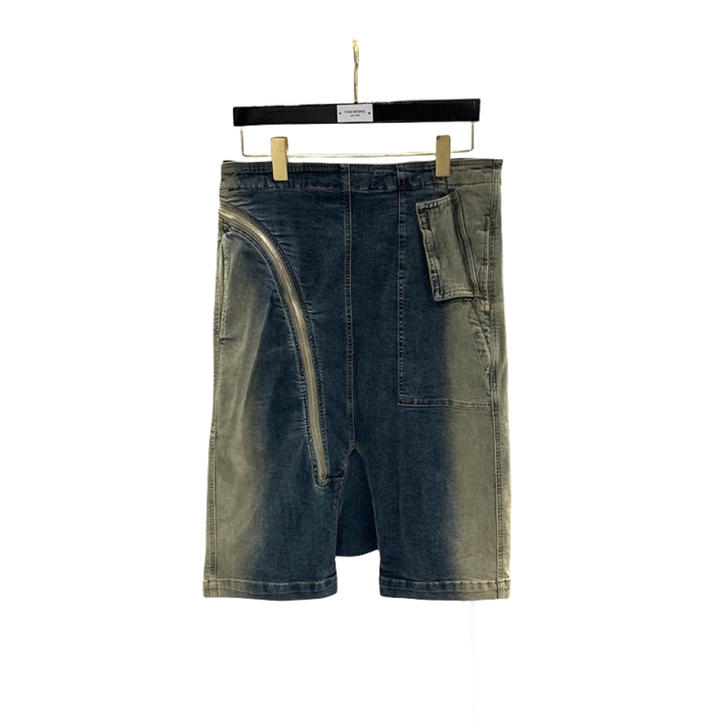 Rick Owens Drkshdw Aircut Washed Denim Shorts - DopestKickz