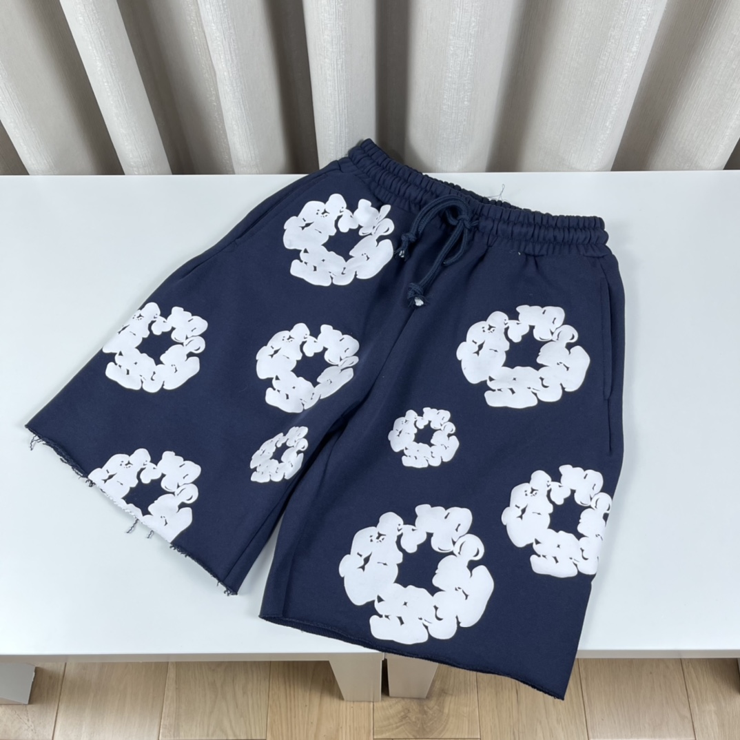 Ready Made x Denim Tears Cotton Wreath Sweat Shorts - DopestKickz