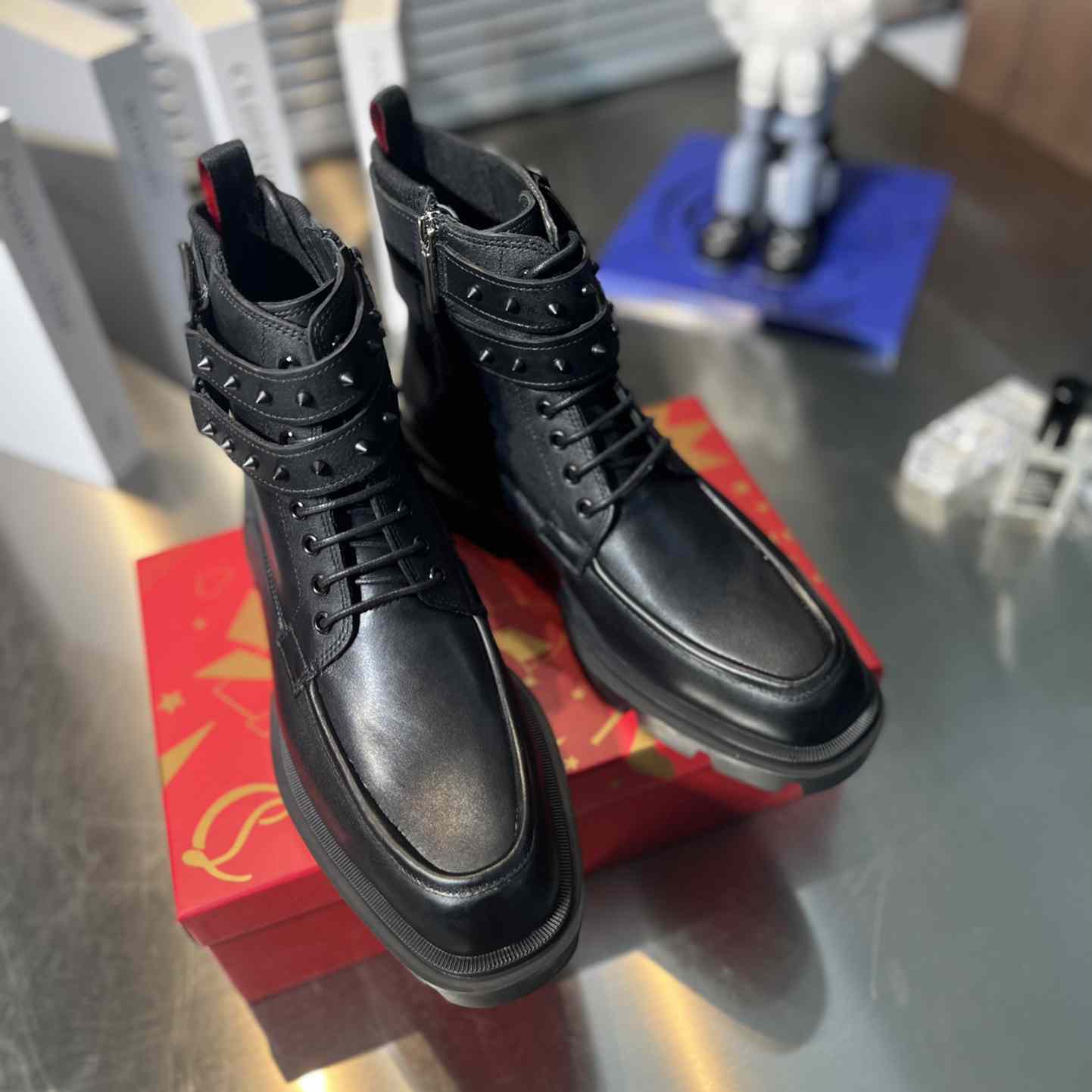 Christian Louboutin Our Fight Apron Toe Combat Boot - DopestKickz