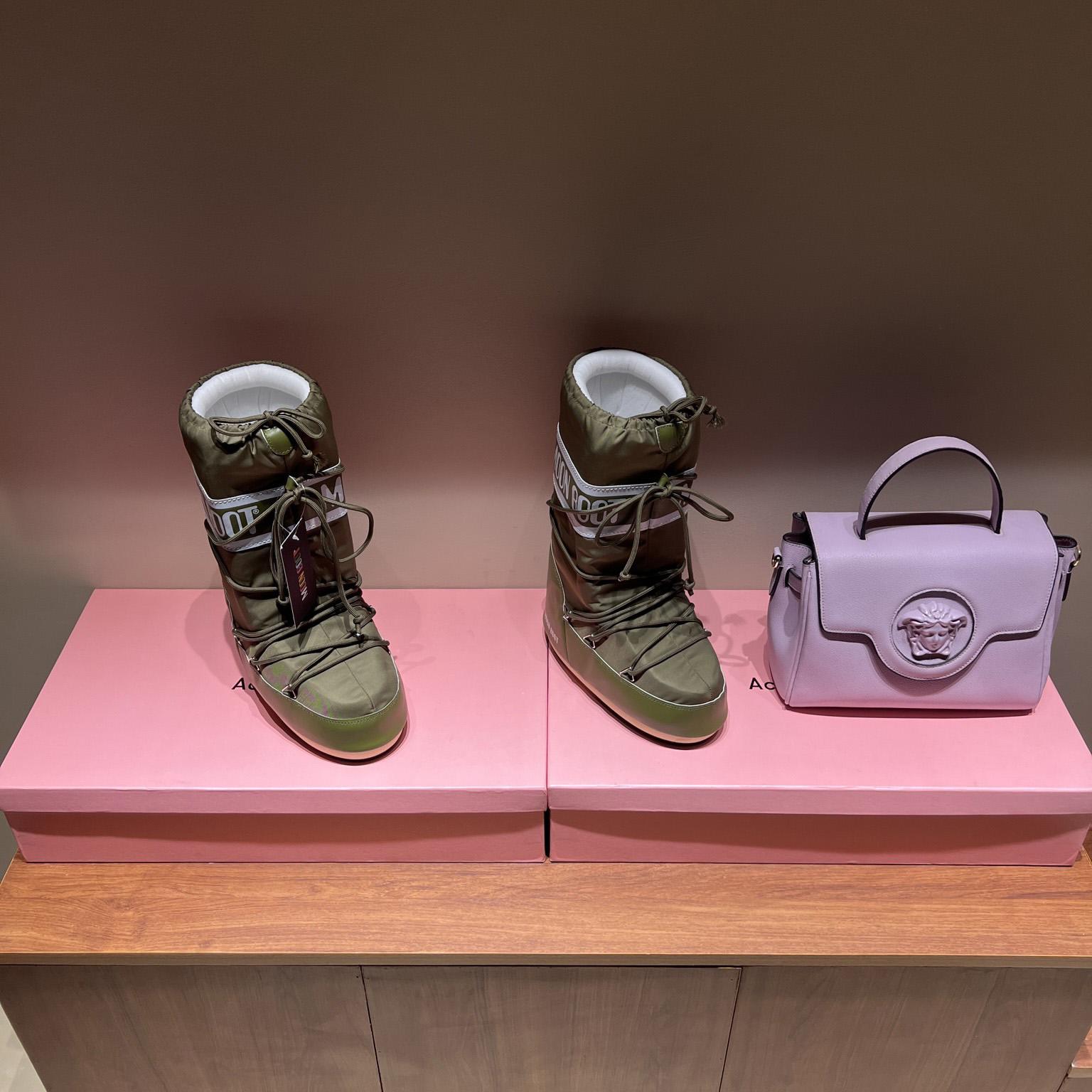 Moon Boot Icon Junior Khaki Nylon Boots - DopestKickz