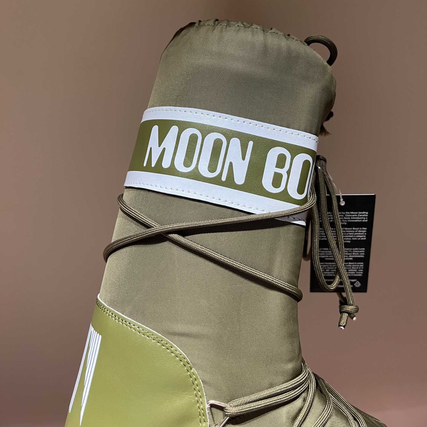 Moon Boot Icon Junior Khaki Nylon Boots - DopestKickz