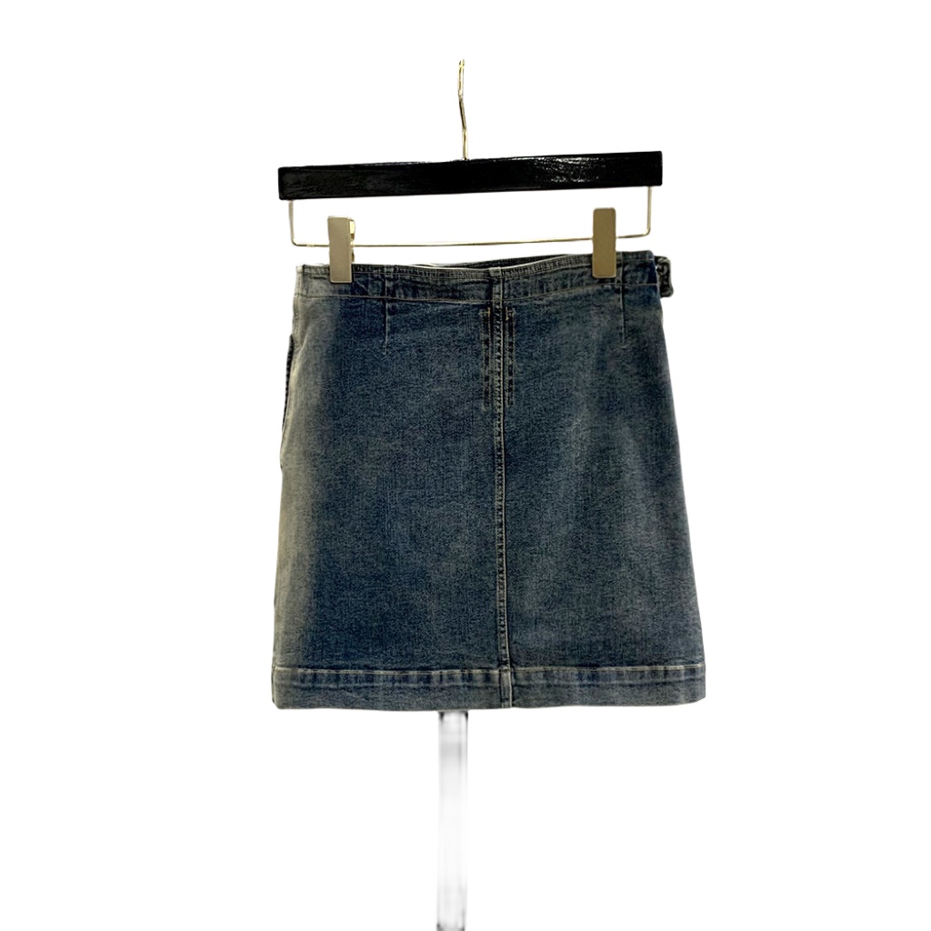 Rick Owens Dégradé denim mini skirt - DopestKickz