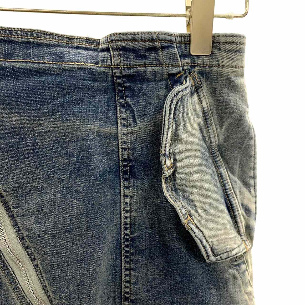 Rick Owens Dégradé denim mini skirt - DopestKickz