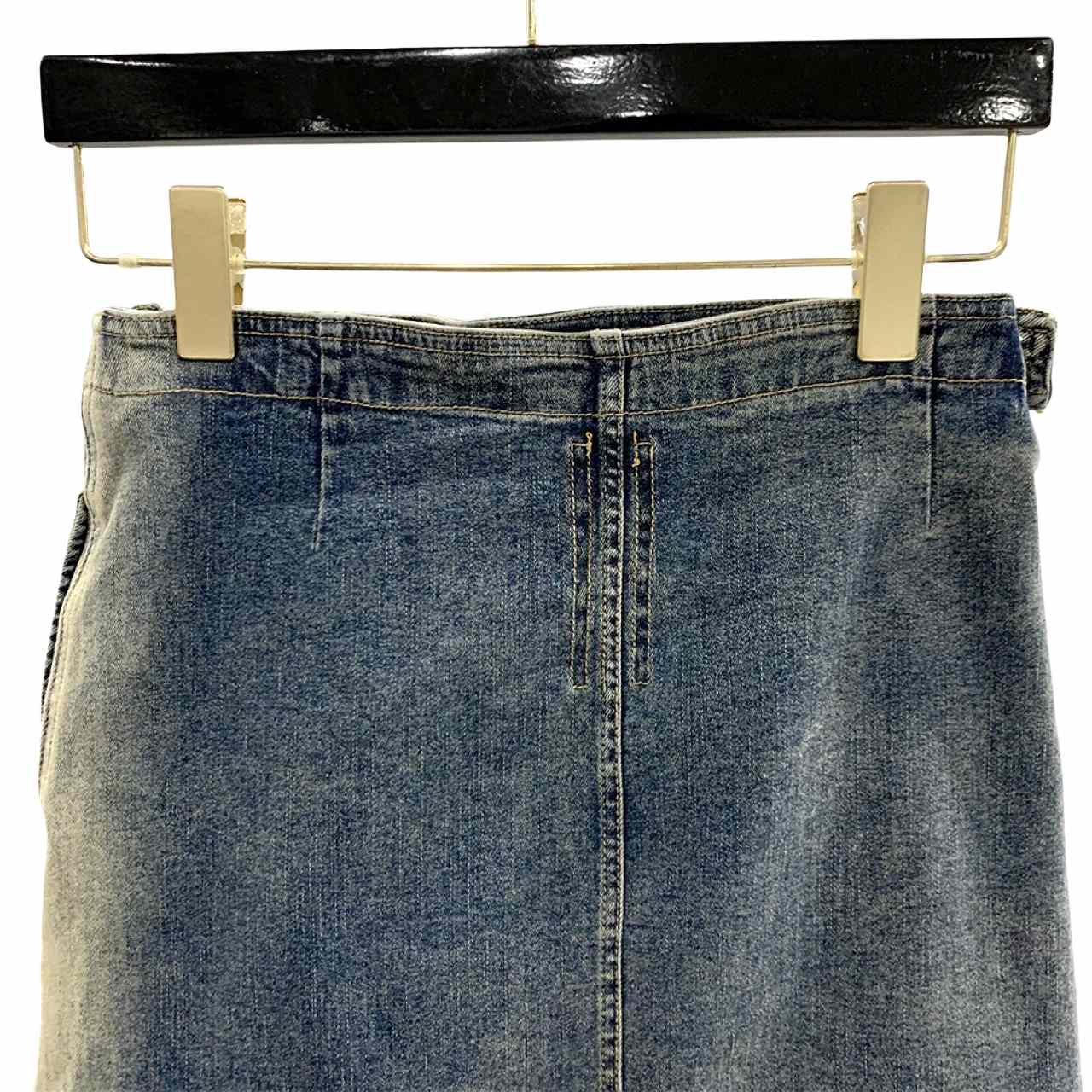 Rick Owens Dégradé denim mini skirt - DopestKickz
