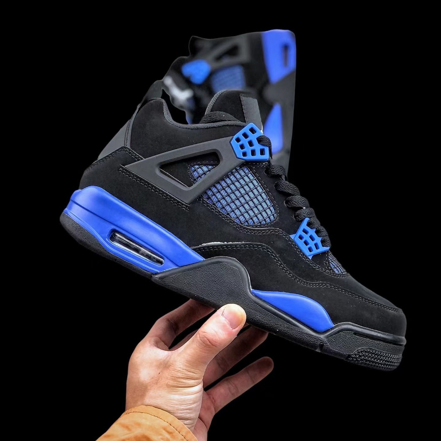 Air Jordan 4 Retro"Black/Military Blue" Sneakers      CT8527 018 - DopestKickz