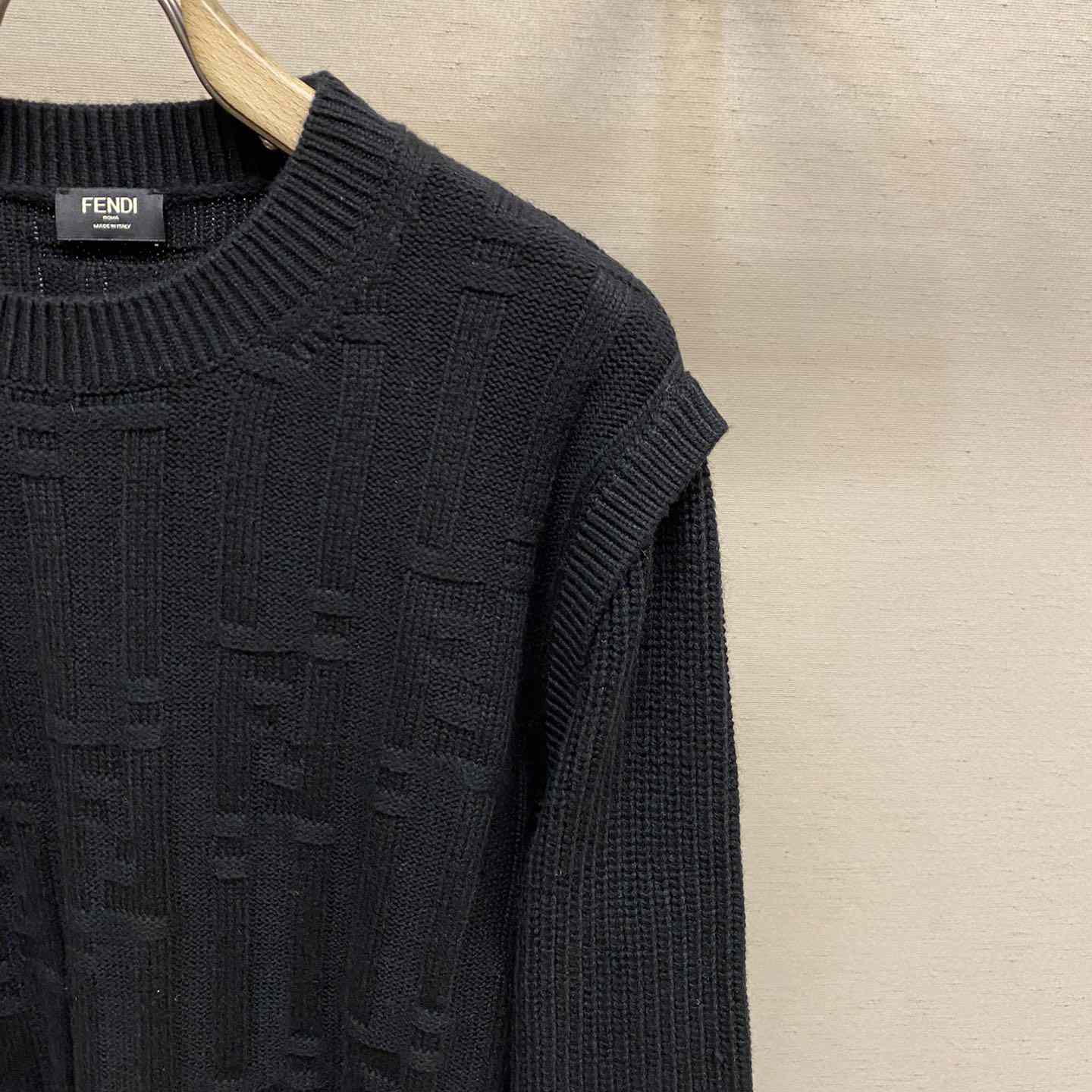 Fendi Black Wool Pullover - DopestKickz