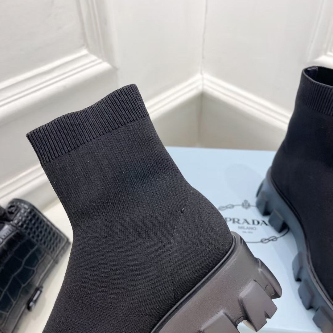 Prada Monolith Knit Booties - DopestKickz