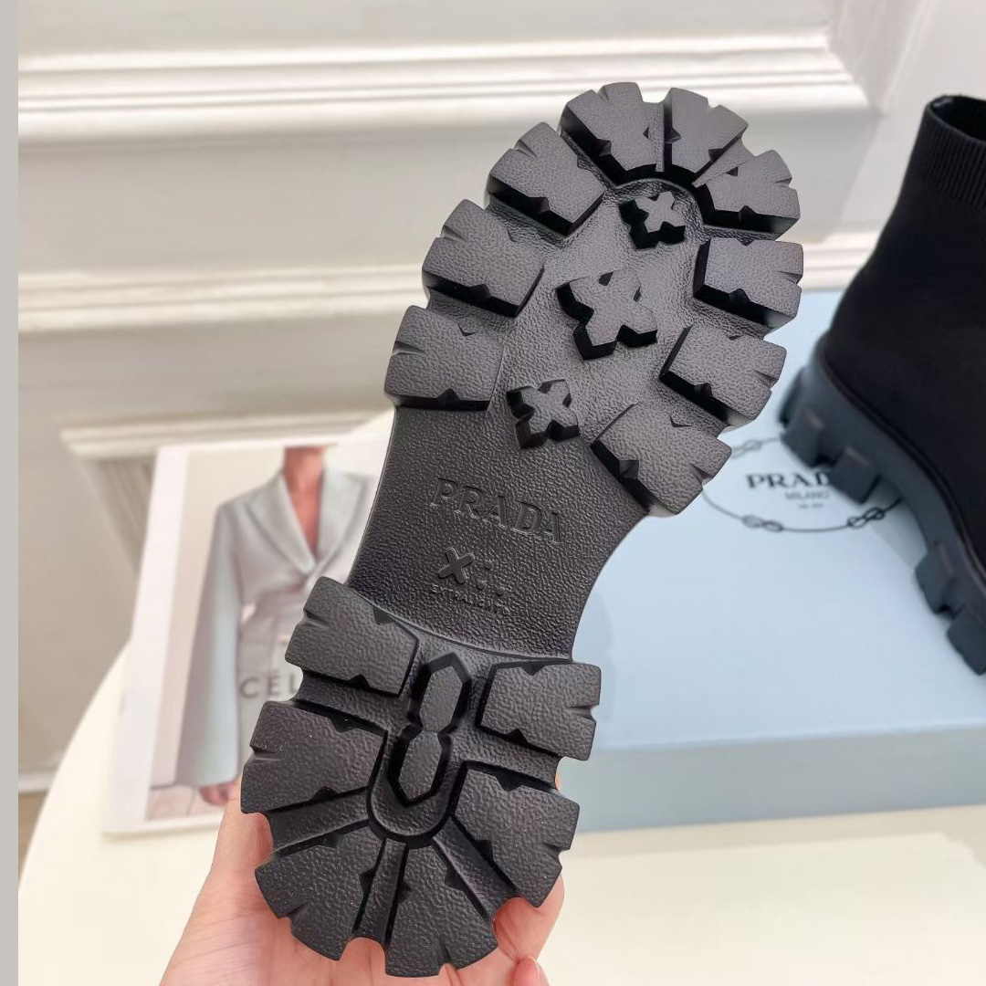 Prada Monolith Knit Booties - DopestKickz