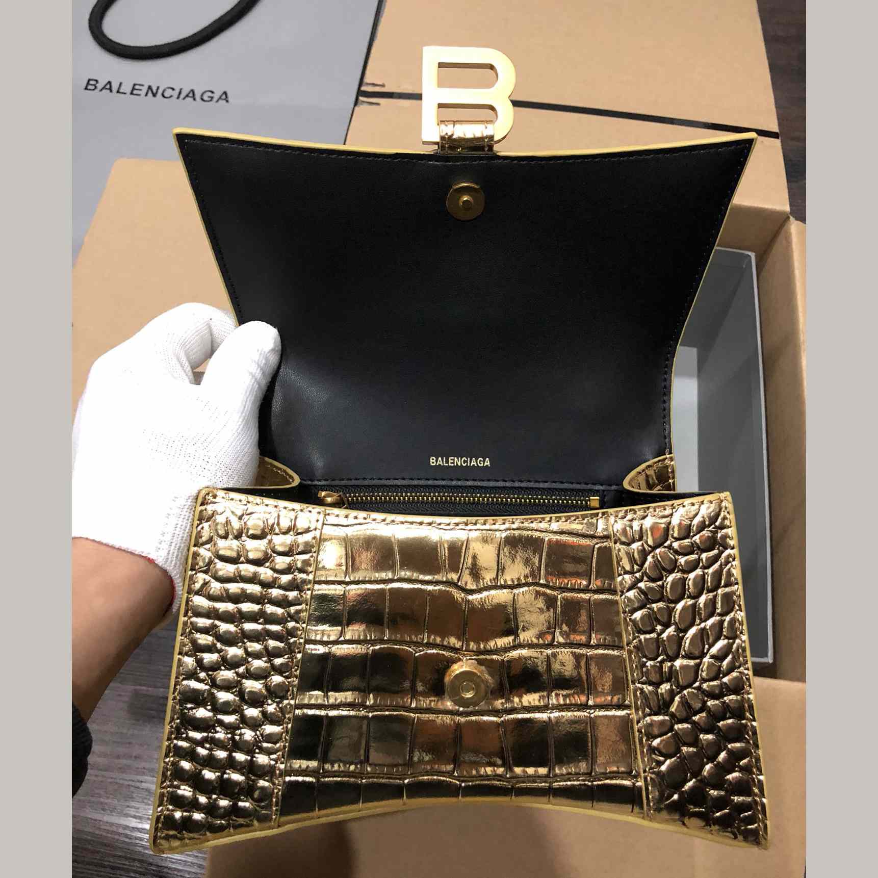Balenciaga Hour Top Handle Xs Bag  19cm - DopestKickz
