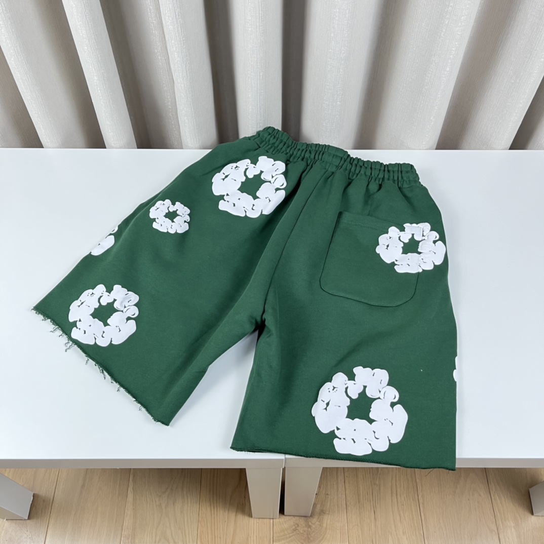 Ready Made x Denim Tears Cotton Wreath Sweat Shorts - DopestKickz