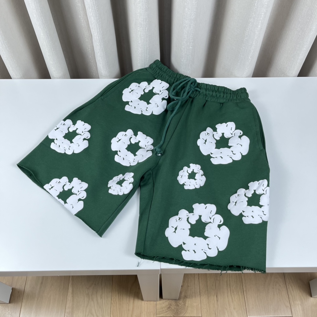 Ready Made x Denim Tears Cotton Wreath Sweat Shorts - DopestKickz