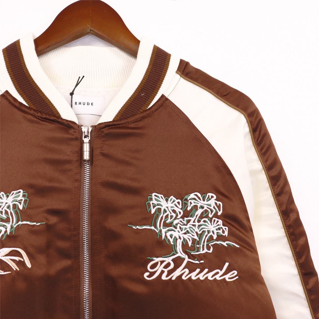 Rhude Souvenier Jacket In Brown - DopestKickz
