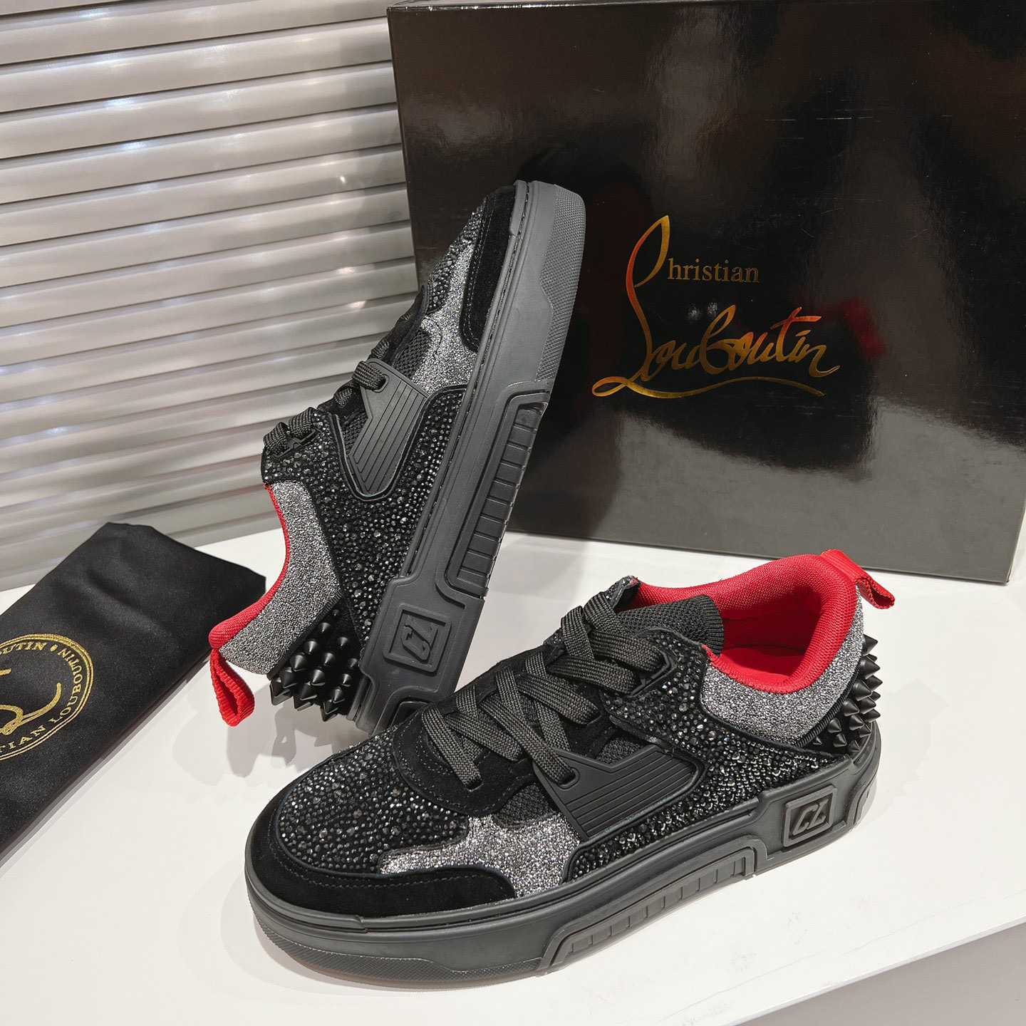 Christian Louboutin Astroloubi Strass Sneakers - DopestKickz