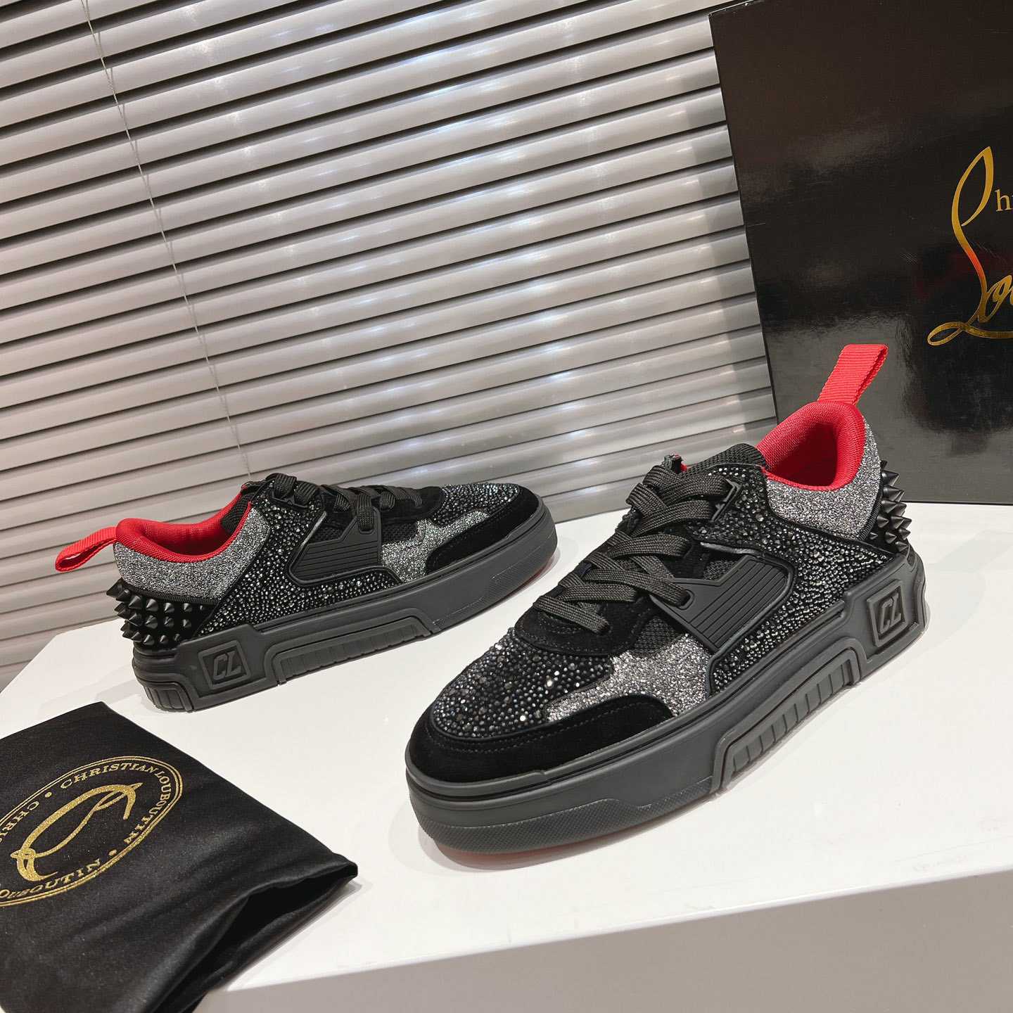 Christian Louboutin Astroloubi Strass Sneakers - DopestKickz