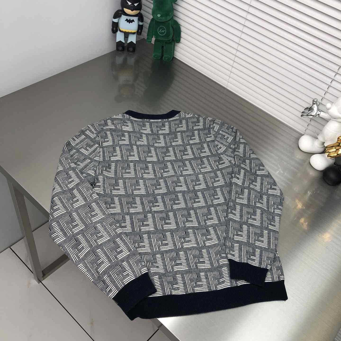 Fendi Blue Wool Cardigan - DopestKickz