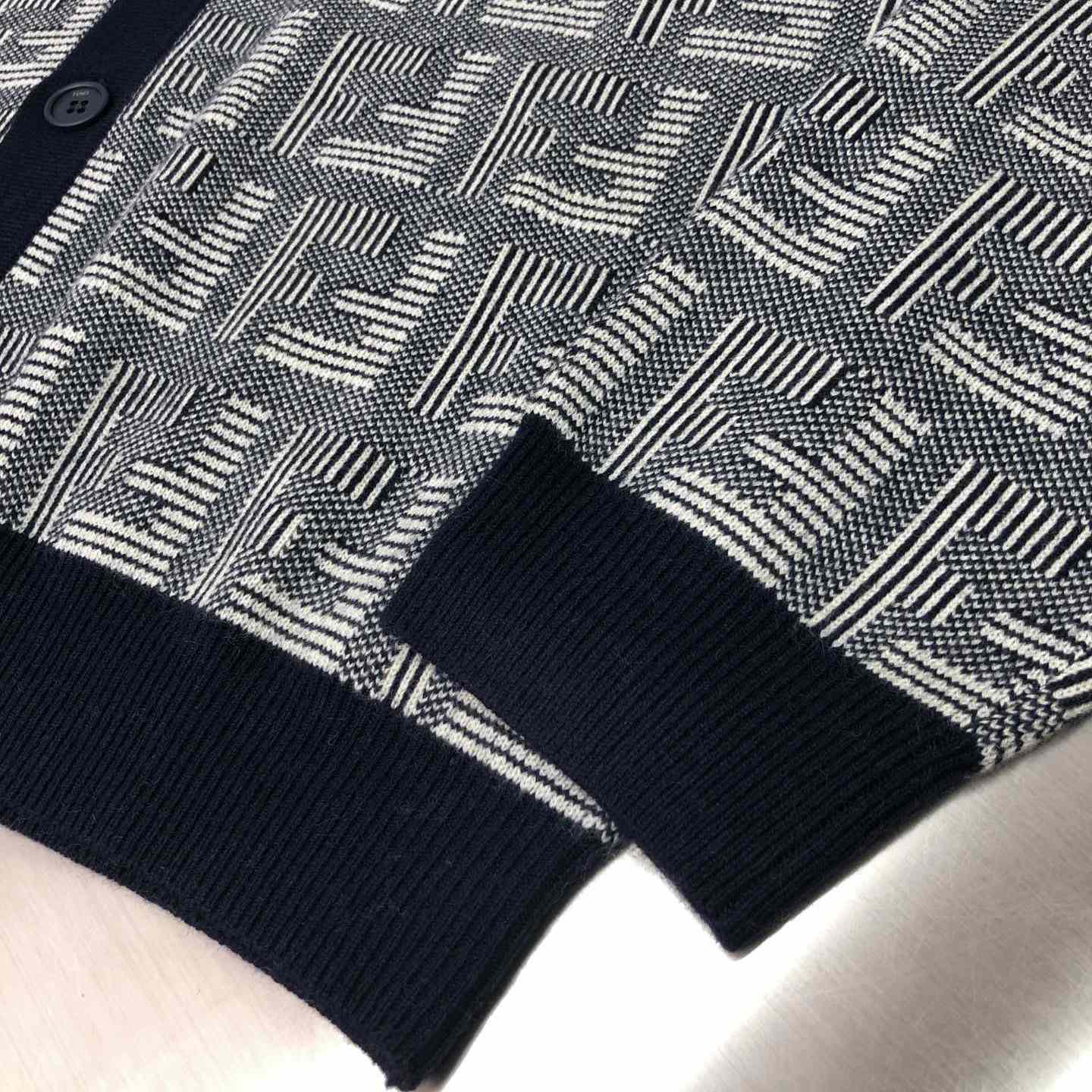 Fendi Blue Wool Cardigan - DopestKickz