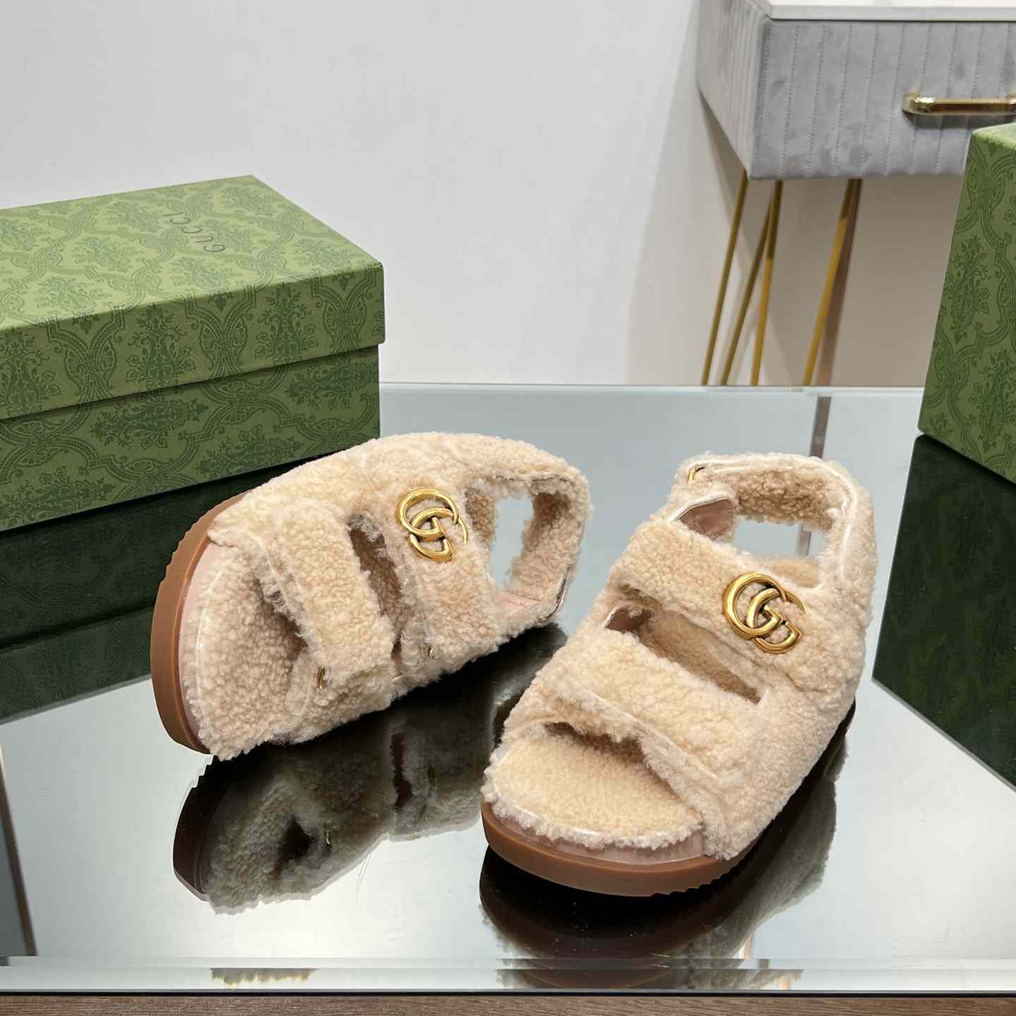 Gucci Women's Double G Sandals - DopestKickz