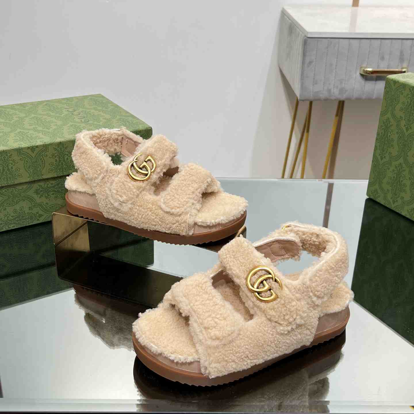 Gucci Women's Double G Sandals - DopestKickz