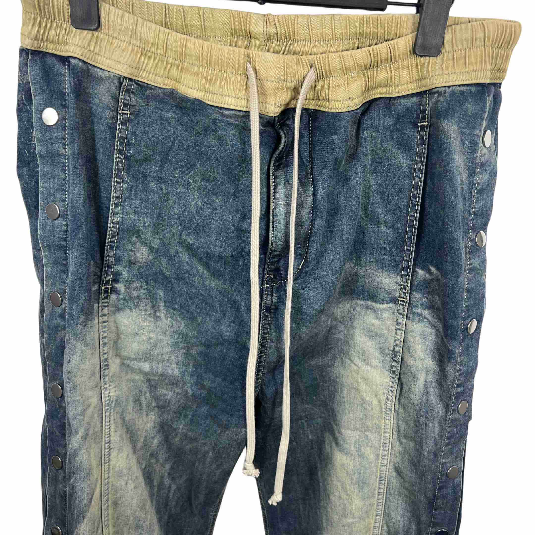 Rick Owens Hustler Denim Pusher Pants - DopestKickz