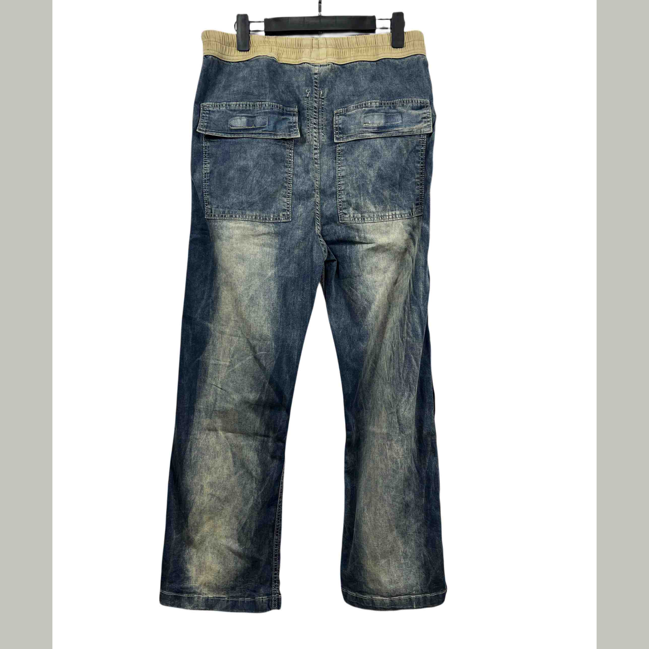 Rick Owens Hustler Denim Pusher Pants - DopestKickz