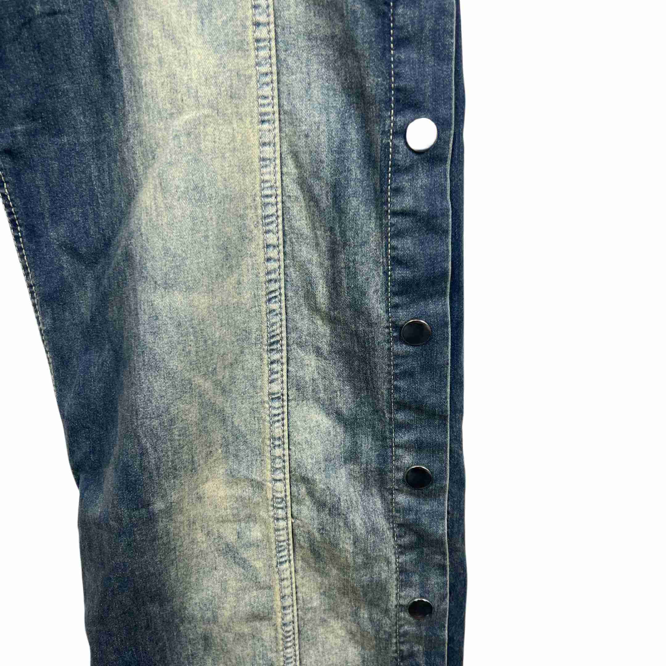 Rick Owens Hustler Denim Pusher Pants - DopestKickz