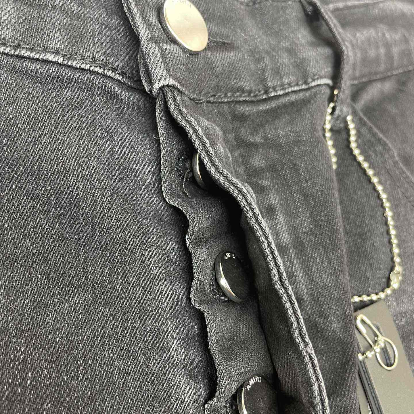 Amiri Black Appliqué Jeans   0079 - DopestKickz