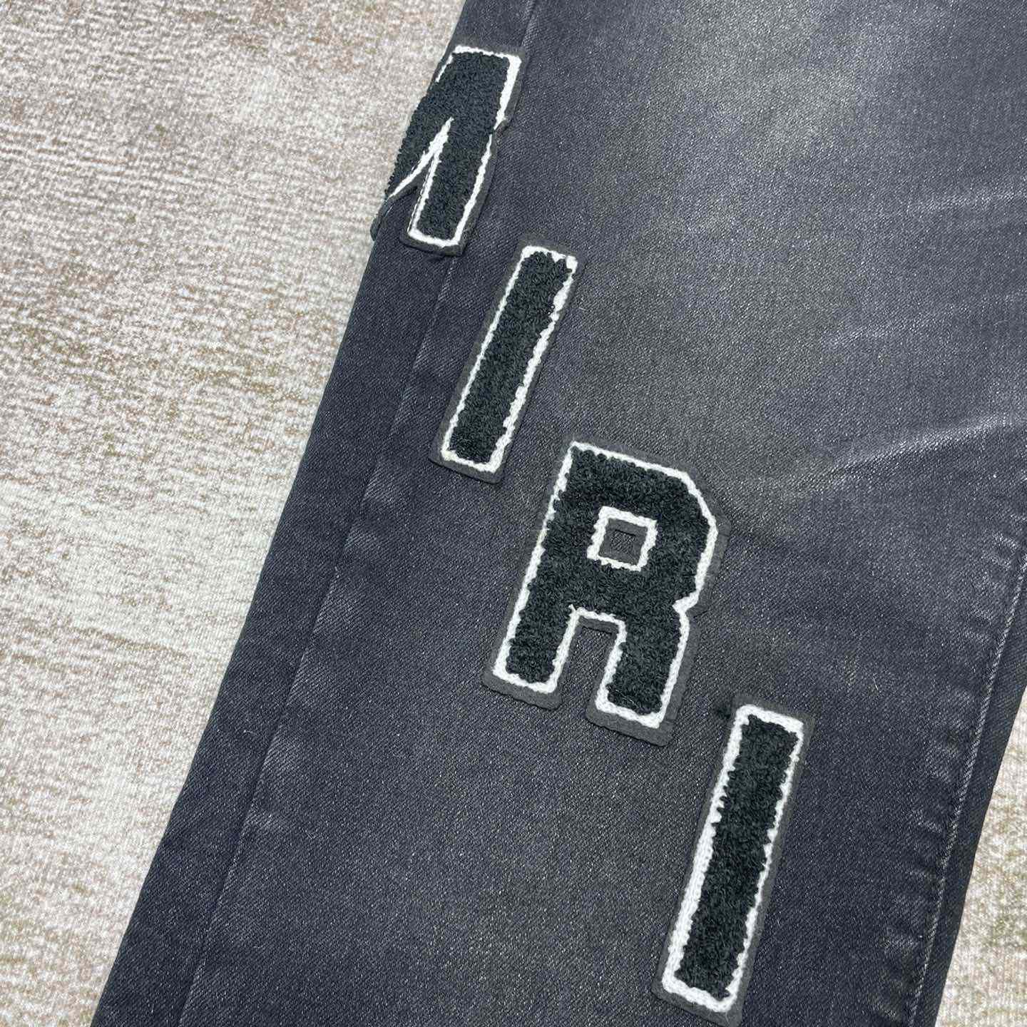 Amiri Black Appliqué Jeans   0079 - DopestKickz