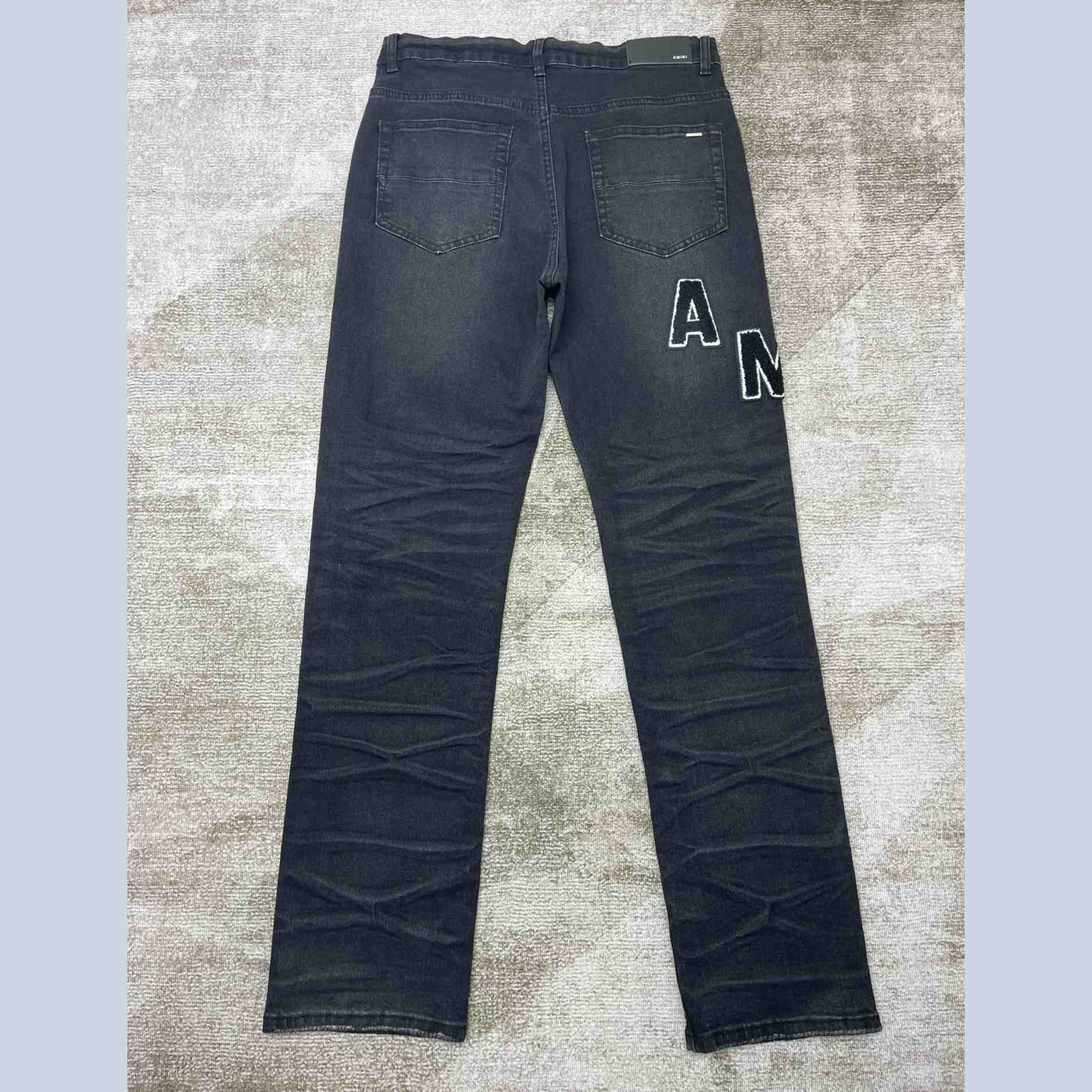 Amiri Black Appliqué Jeans   0079 - DopestKickz