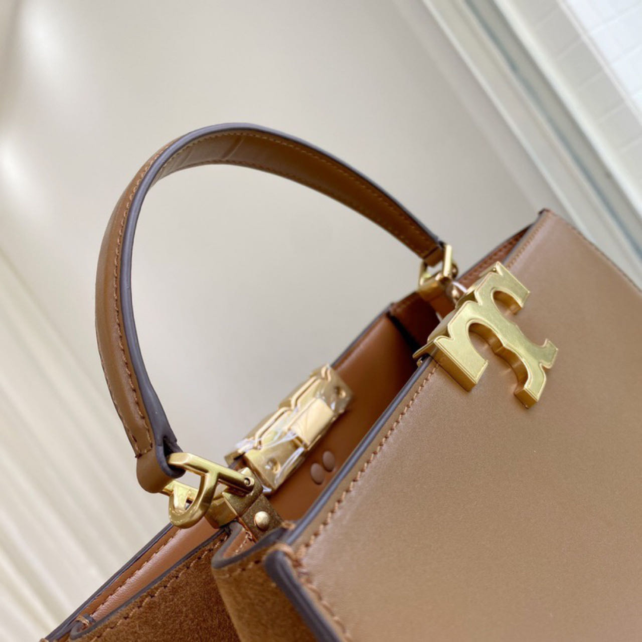 ToryBurch Eleanor Leather Tote Bag   32-22-12cm - DopestKickz