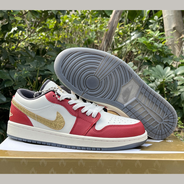  Air Jordan 1 Low SE “Year of the Dragon” Sneaker   FJ5735-100 - DopestKickz