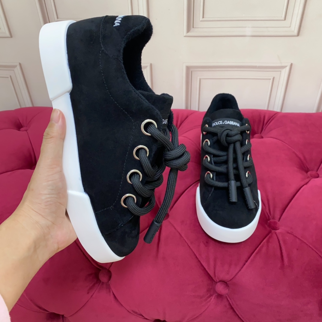 Dolce & Gabbana Fabric Portofino Sneakers - DopestKickz