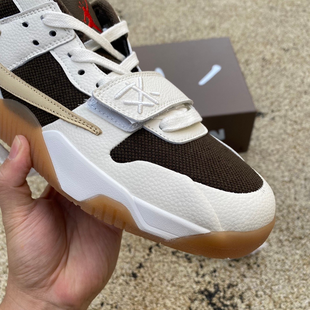 Travis Scott x Jordan Executive The Check Sneaker    fz8117-100 - DopestKickz