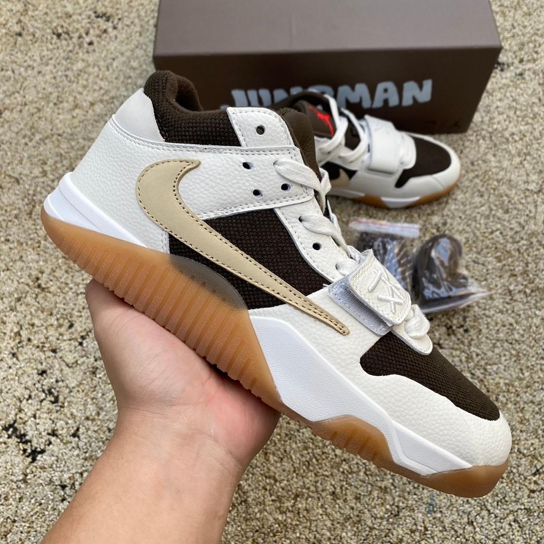 Travis Scott x Jordan Executive The Check Sneaker    fz8117-100 - DopestKickz