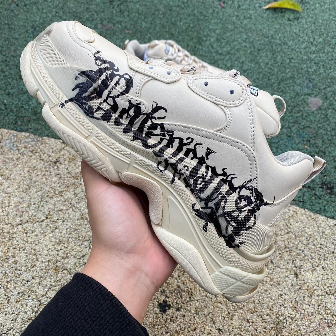 Balenciaga Triple S Sneaker In White/red/black - DopestKickz