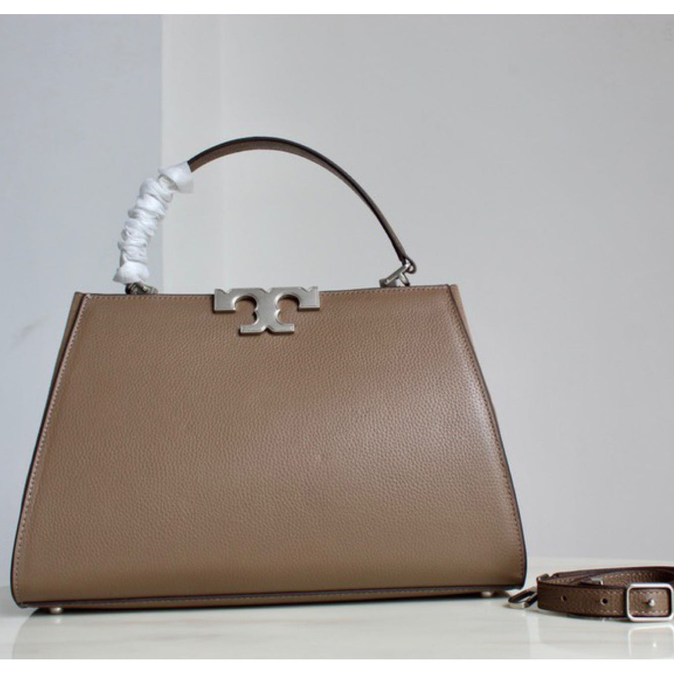 ToryBurch Eleanor Pebbled Satchel   32-2.8-21cm - DopestKickz