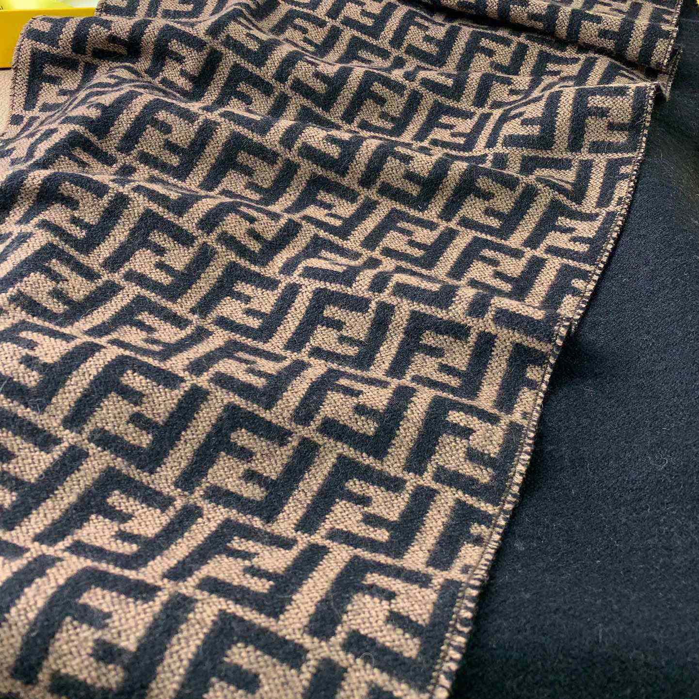 Fendi Brown Wool Stole Scarf - DopestKickz