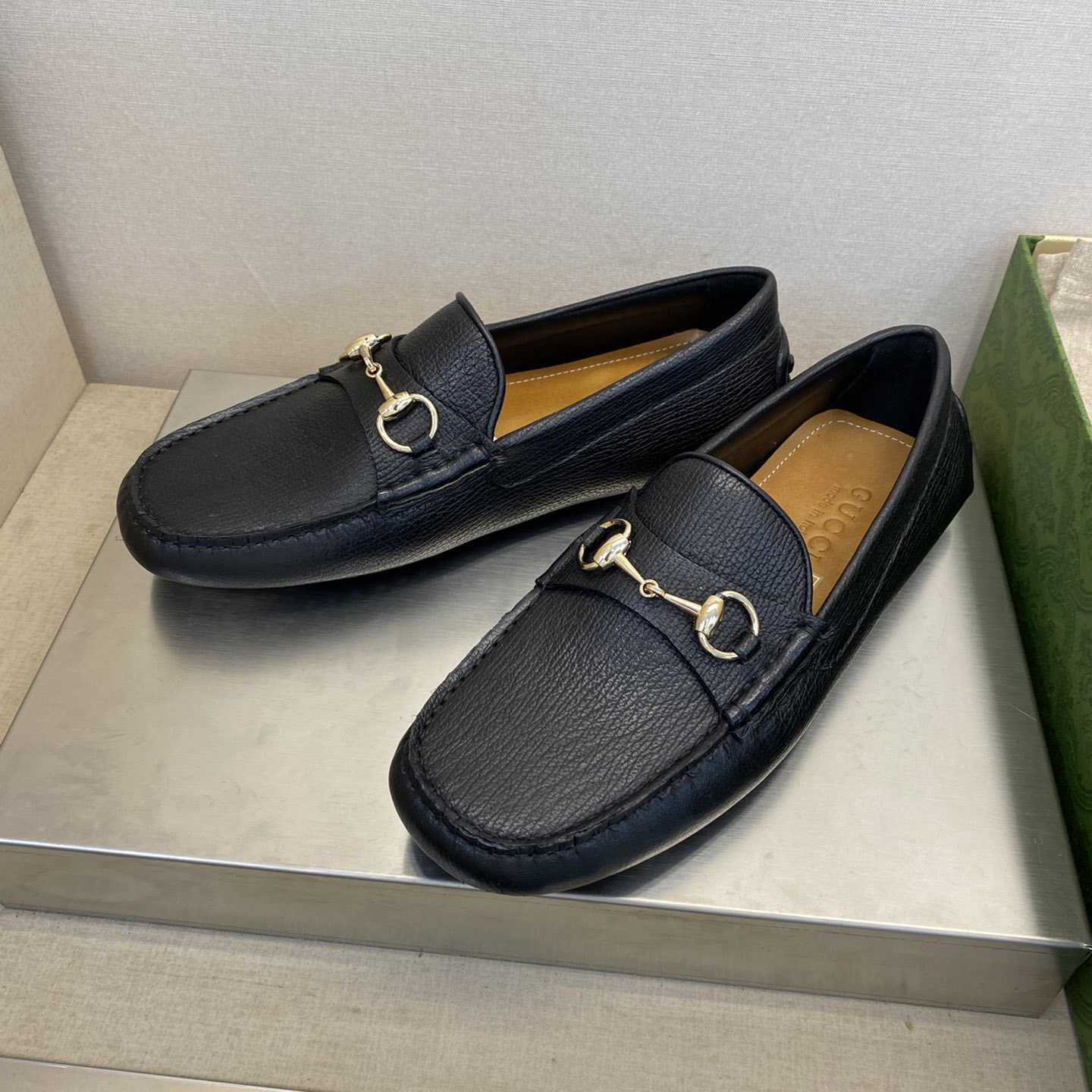 Gucci Leather Driver With Horsebit - DopestKickz