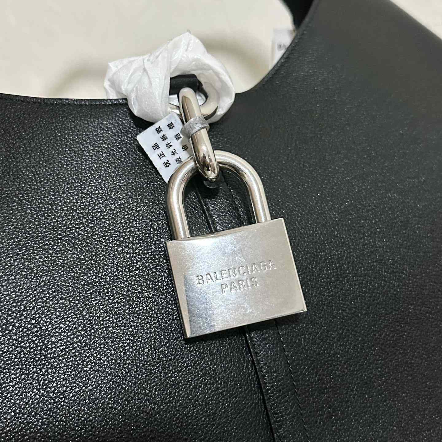 Balenciaga Women's Locker Medium North-South Hobo Bag In Black  - DopestKickz