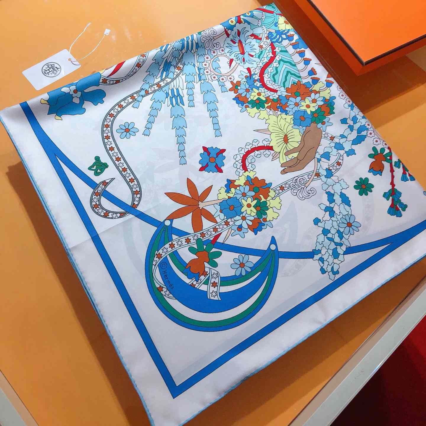 Hermes La Danse Du Printemps Scarf   90cm - DopestKickz