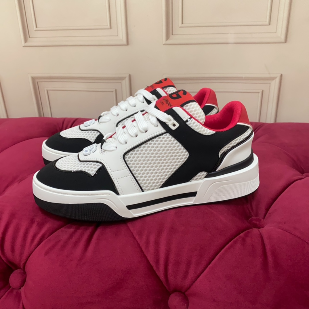 Dolce & Gabbana Mixed-material New Roma Sneakers - DopestKickz
