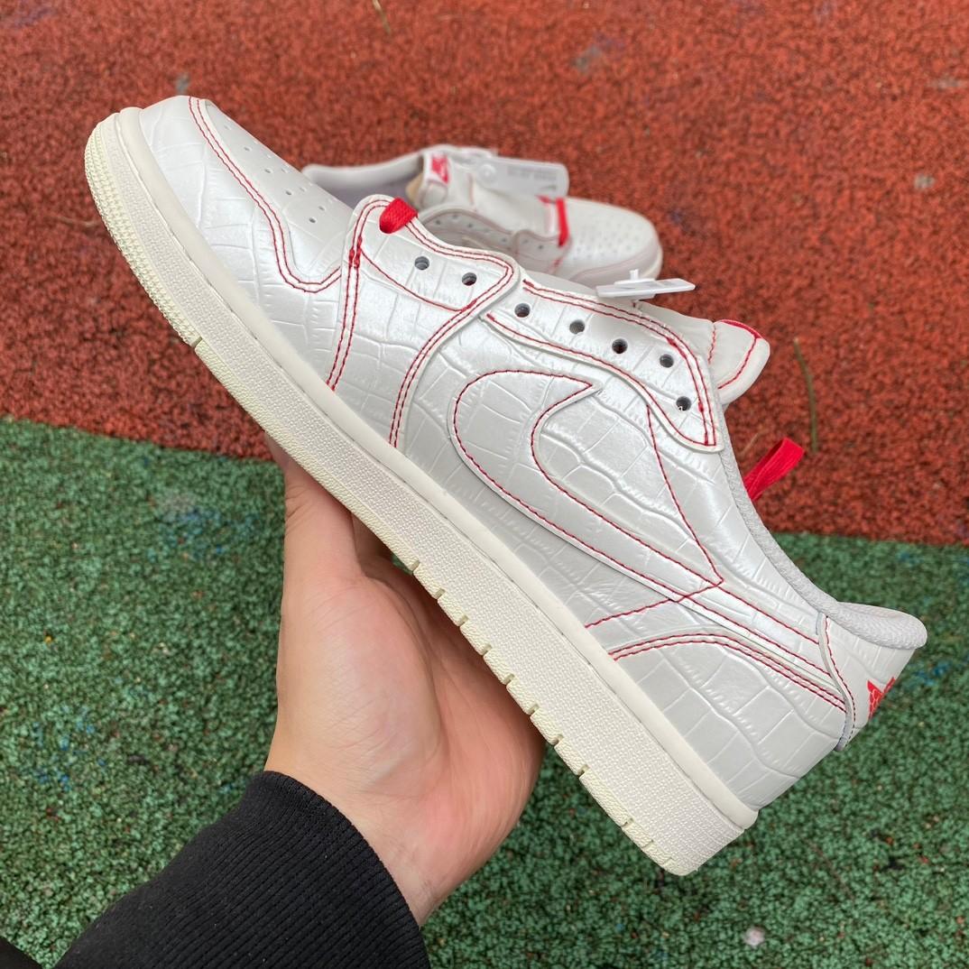 Tracis Scott x Air Jordan 1 Low Golf TS Sneaker      DM7866-601 - DopestKickz